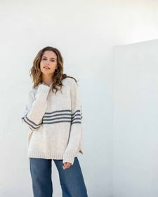 Mersea Seacoast Stripe Crewneck Sweater