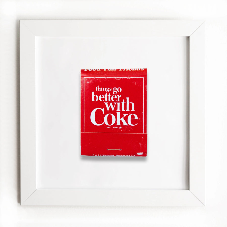 Vintage Matchbox Framed Print - Coca Cola