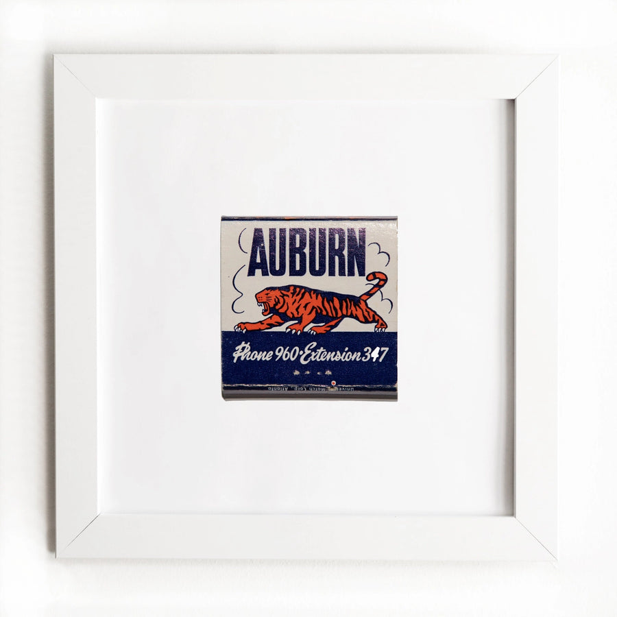 Vintage Matchbox Framed Print - Auburn