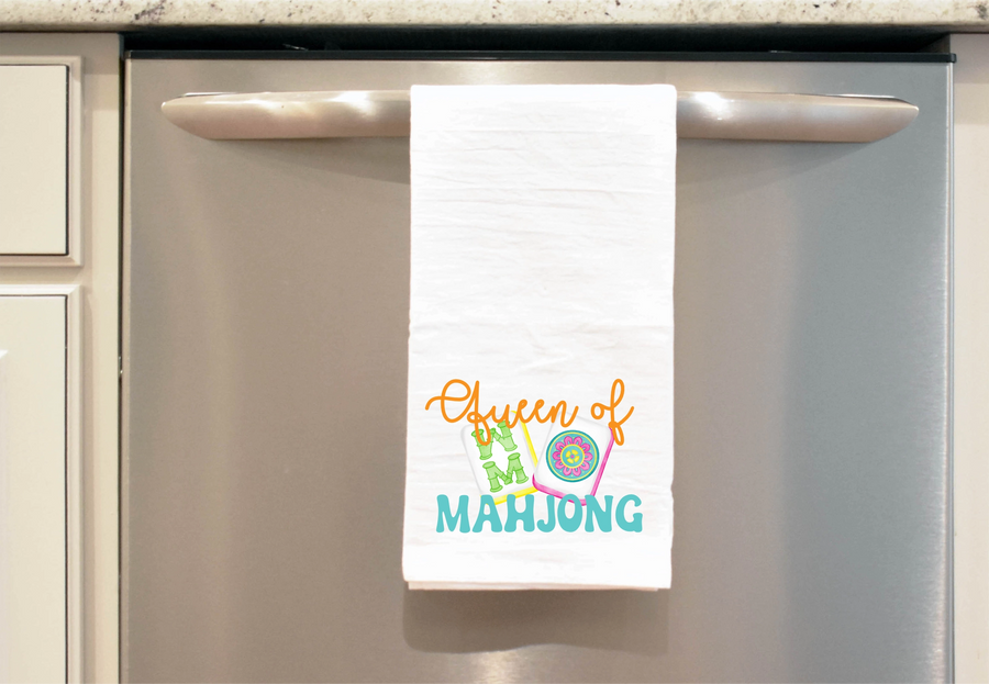 Queen of Mahjong Tea Towel