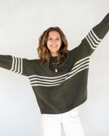 Mersea Seacoast Stripe Crewneck Sweater