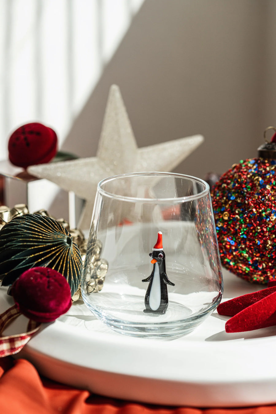 Christmas Themed Drinking Glass - 6 Styles