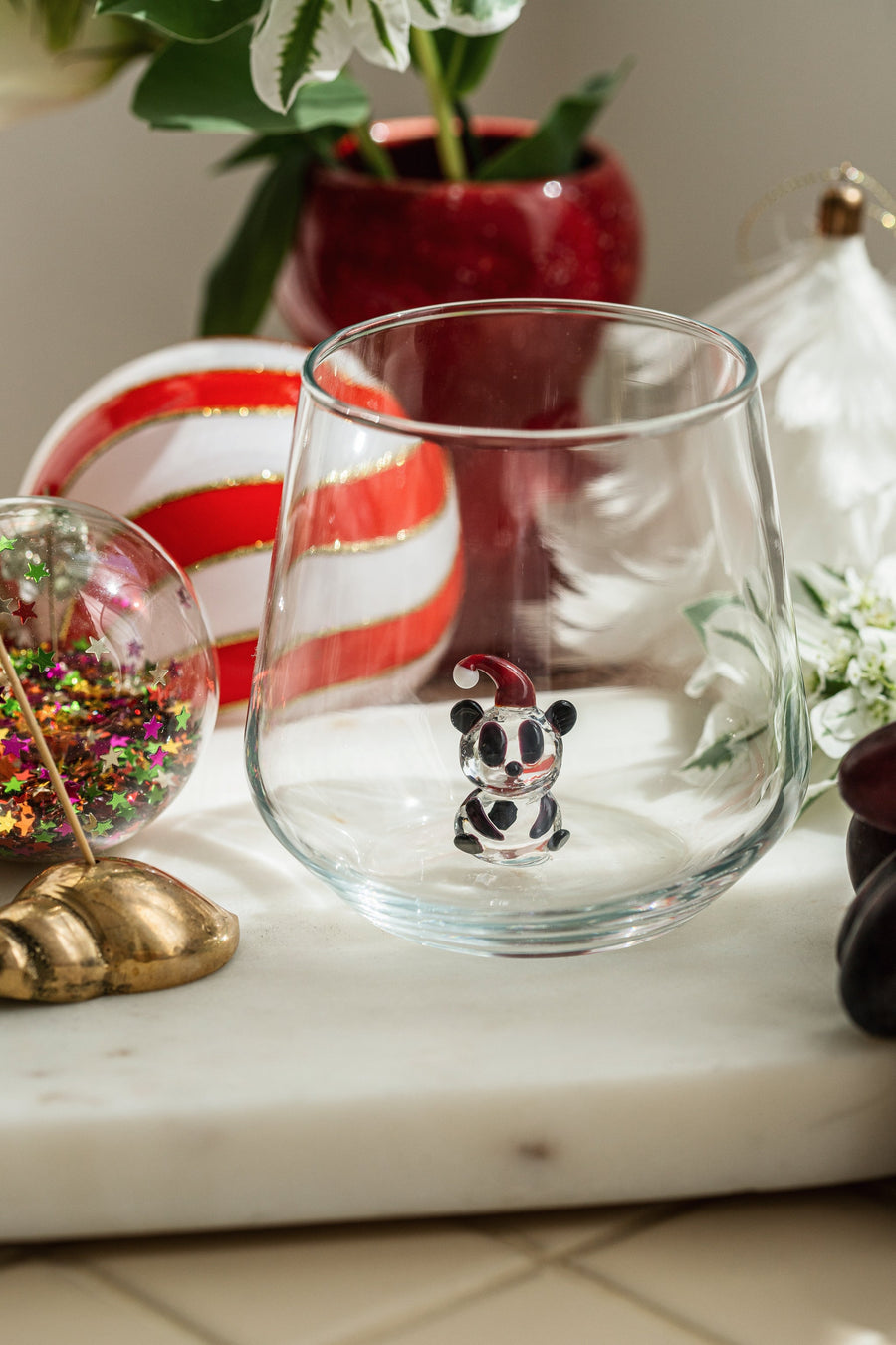 Christmas Themed Drinking Glass - 6 Styles