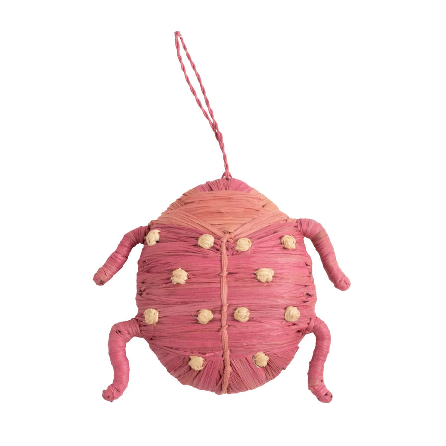Pink Lady Bug Ornament