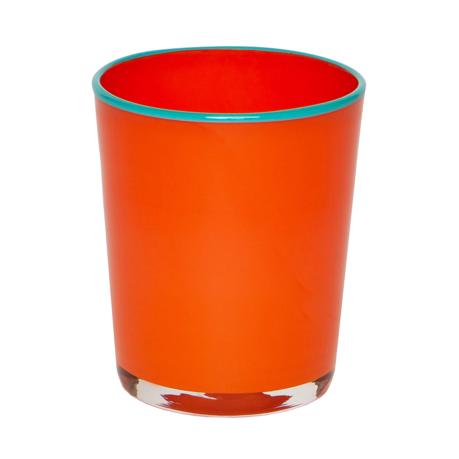 Summer Bistro Glass - Orange and Turquoise