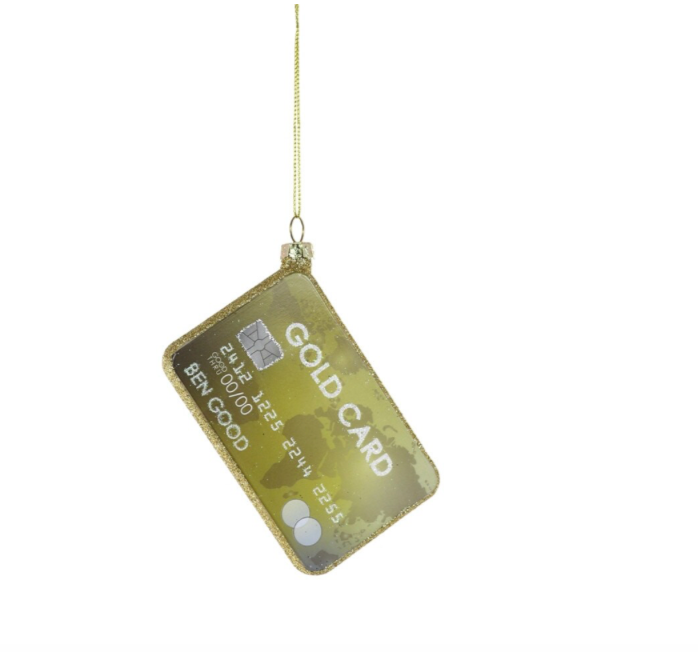 Gold Credit Card Ornament