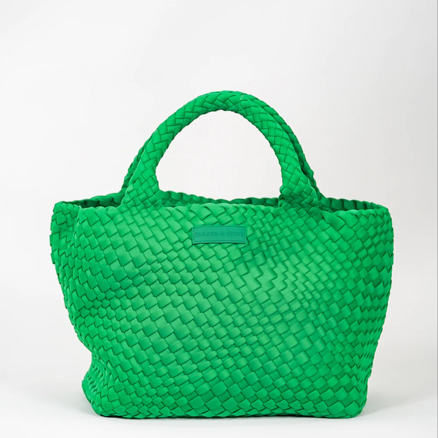 Classic Woven Tote - Kelly Green