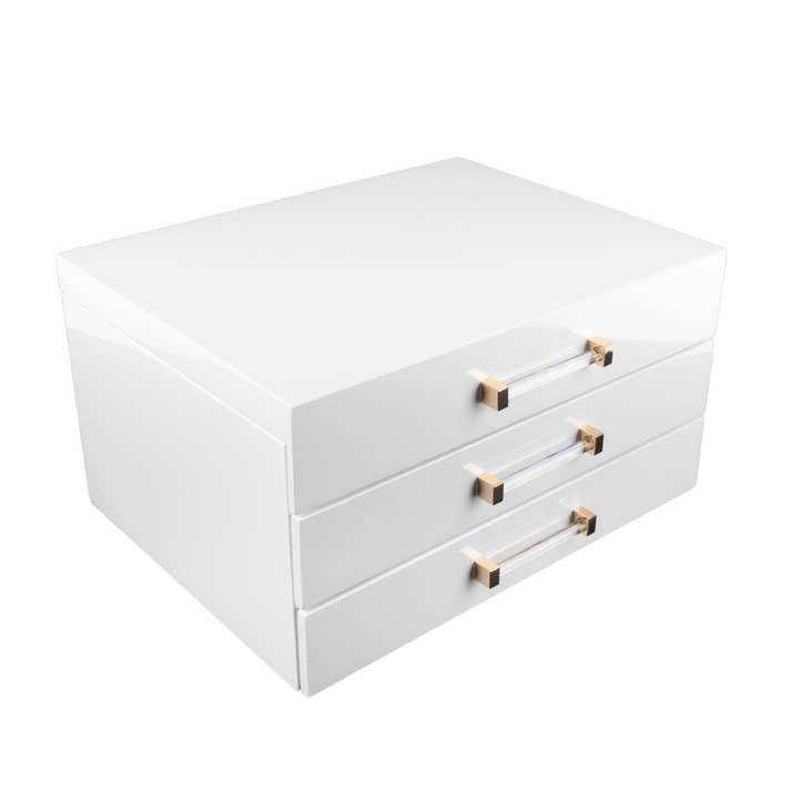 Kendall White Jewelry Box