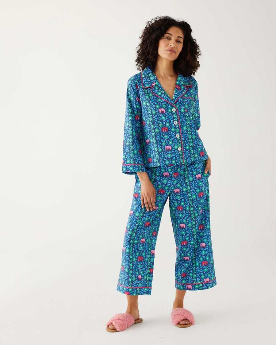 Mersea Over the Cotton Moon Pajama Set - Elephant