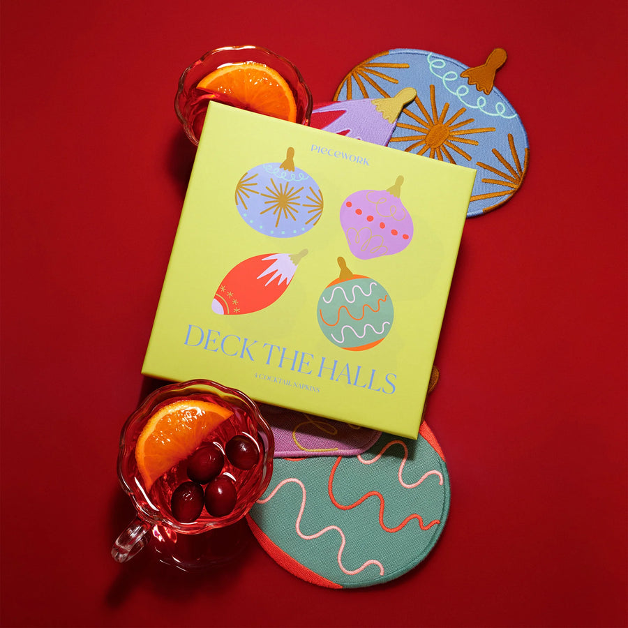 Piece Work Deck The Halls Cocktail Napkins