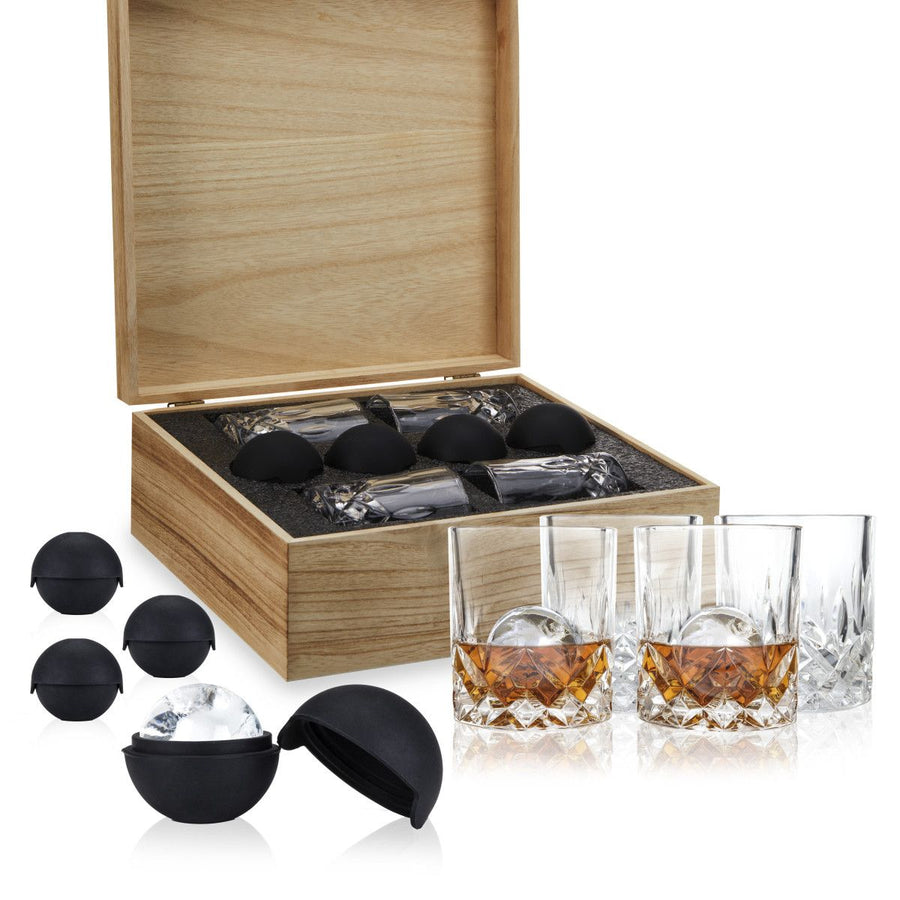 Viski Liquor Glass and Ice Sphere Gift Set