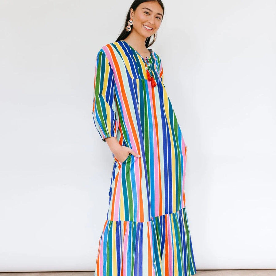 Rainbow Stripe Copa Dress