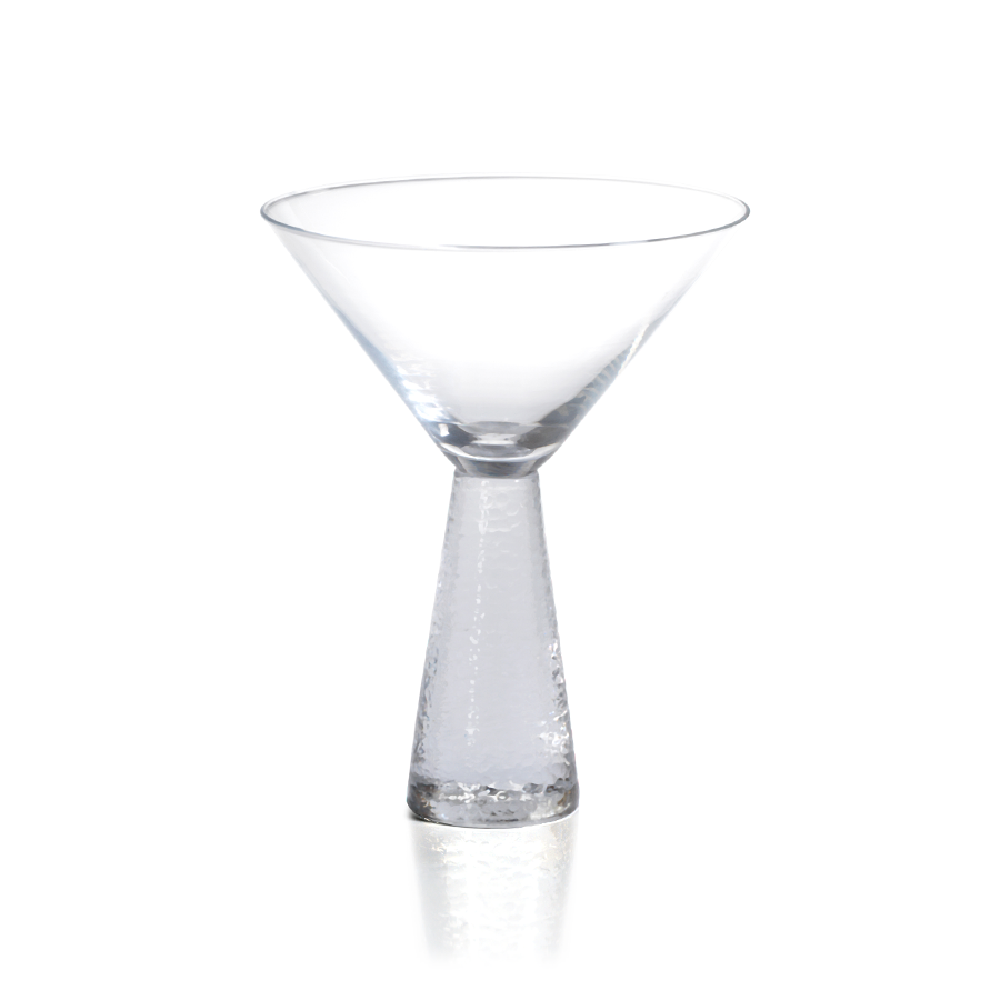 Hammered Martini Glass