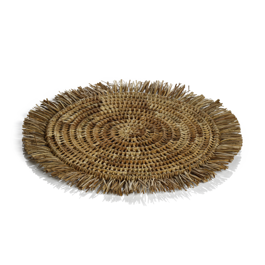 Tropical Pandan Fringed Placemat - Round