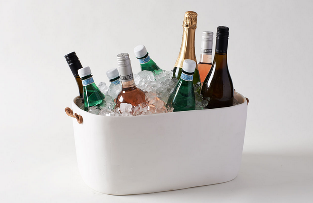 Tina Frey Double Champagne Bucket with Leather Handles