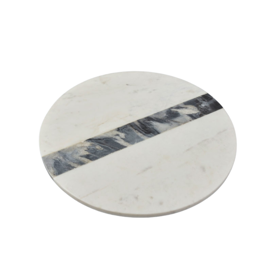 White & Gray Marble Lazy Susan