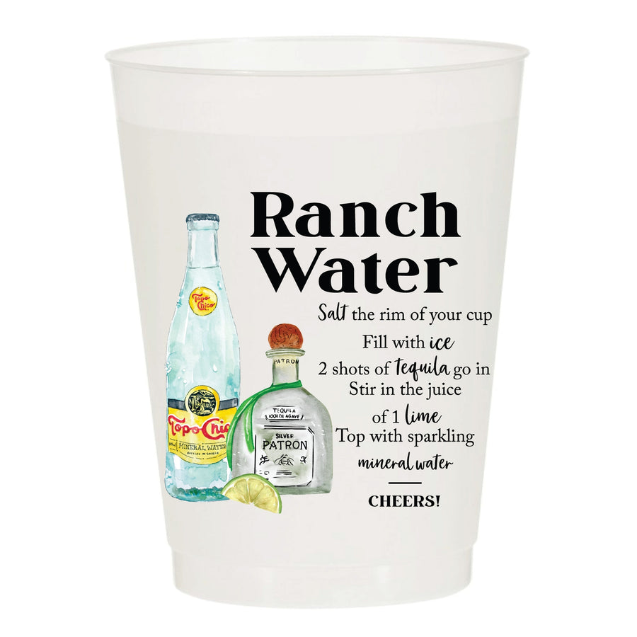 Ranch Water Reusable Cups - Set of 10