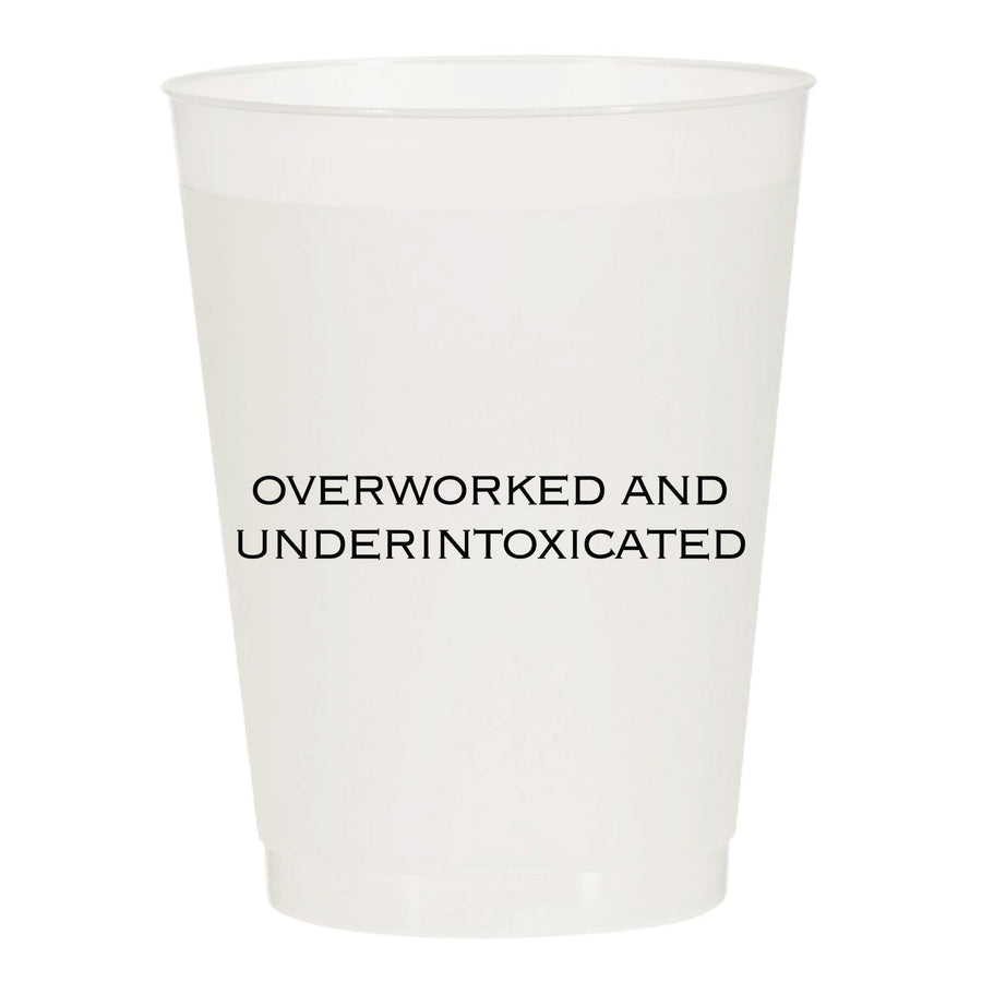 Overworked Reusable Cups - Set of 10