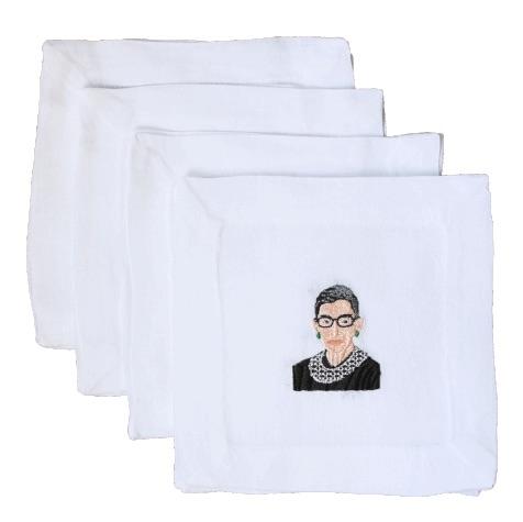 Icon Embroidered Cocktail Napkins